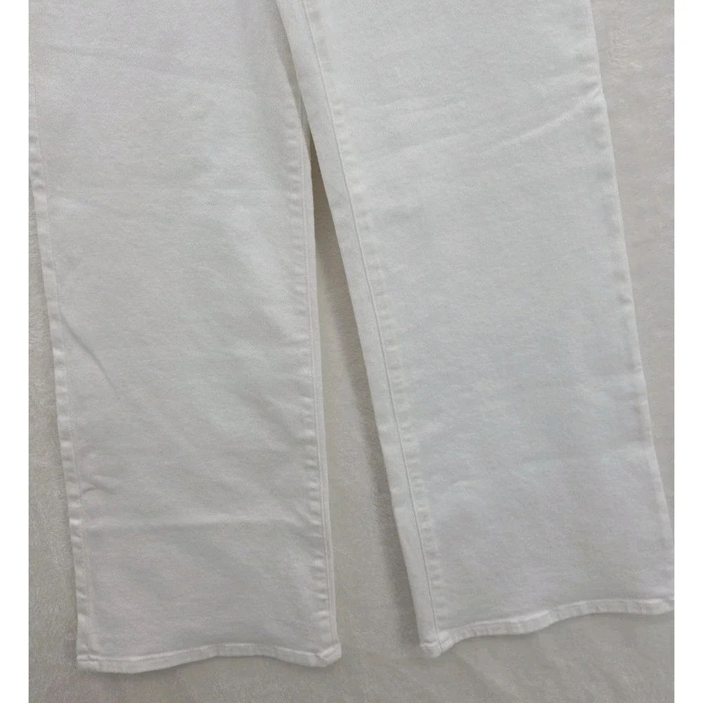 NWT Madewell The Emmy Wide Leg Jeans Women's 26S White High Rise Wide Leg Denim